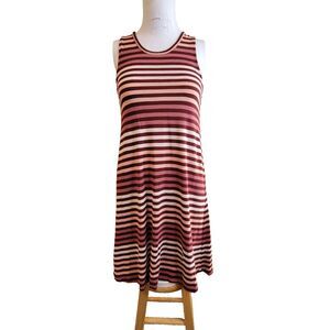 Madewell size XS Dress women striped crew cap sleeve